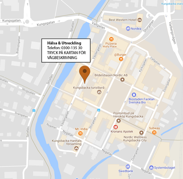 Karta över Kungsbacka Centrum